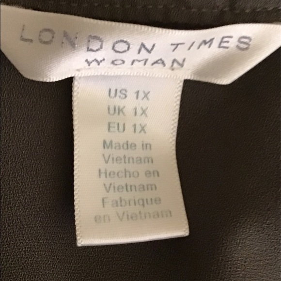 London Times Wrap Top, Sz 1X, EUC - Picture 3 of 4